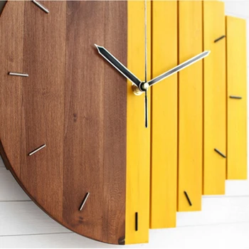 Medinės Sienos Laikrodį, Modernus Dizainas, Vintage Kaimiškas Skurdus Laikrodis Ramioje Meno Žiūrėti Namų Puošybai B