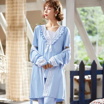 Medvilnės Motinystės Slaugos Sleepwear Tinka Rudens-Žiemos naktiniai drabužiai Drabužius Nėščioms Moterims Rudenį Nėštumo, Maitinimosi Homwear