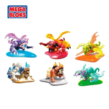 MEGA BLOKAIS Mini Monstras Gleives Breakout Žvėrys Spitters Serijos Blokai Žaislas 6 Rūšių Netikėtumų Aklas Dėžutės Vaikams, Žaislai GGJ55