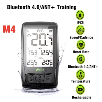 Meilan M4 Belaidžiai Dviračių Kompiuterio dviračio spidometras su C5 Širdies ritmo Jutiklis HRM ANT + Bluetooth BLE4.0 Vandeniui IPX5
