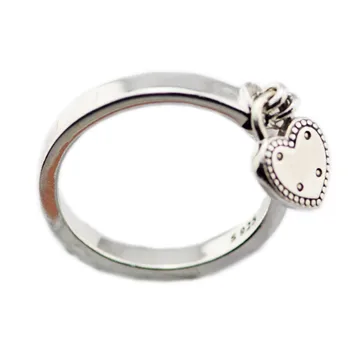 Meilė Širdies Užraktas Sidabro Žiedai Moterims 925 Sterlingas Sidabro Žiedas Papuošalų Valentino Dieną Žiedai Merginos Žavesio Papuošalai, Aksesuarai