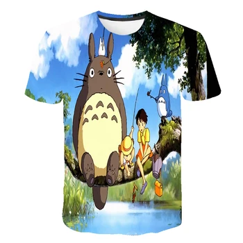 Mergaičių Drabužius Dvasia Totoro Toli marškinėliai Studio Ghibli femme Japonų animacinių filmų Anime Vaikams marškinėlius (t-shirt Hayao Miyazaki Viršūnės