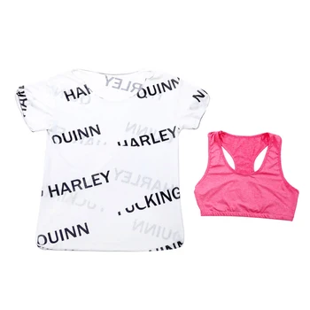 Merginos, Harley Quinn Plėšriųjų Paukščių Cosplay Kostiumų Harley Quinn Marškinėliai Moterims Summer Tee