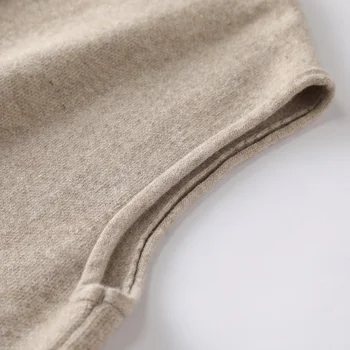 Merino Vilnos Megztos Liemenės Moteris Rankovių Oneck susagstomi megztiniai 2Color Vest Karšto Pardavimo 2020 M. Žiemą, Rudenį Moterų Megztiniai