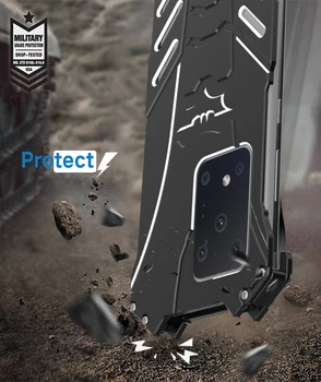 Metalo Dangtelis) Samsung Galaxy S20 Plius R-TIESIOG Sunkiųjų Apsaugos atsparus smūgiams Metalo Šarvai Telefono Dėklai Galaxy S20 Ultra/S20