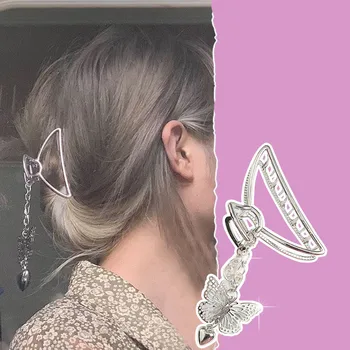 Metalo drugelis staigius naujas mados staigius tiara moterims Gimtadienio plaukų aksesuarų, Krabų letena įrašą, moteris dovaną