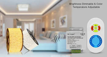 Mi.Šviesos FUT040 DC12V DC24V 433MHz Dual Baltos spalvos LED Juostelės Valdytojas, Ryškumą įmanoma reguliuoti šviesos srautą Spalvos temperatūra reguliuojama led juostos