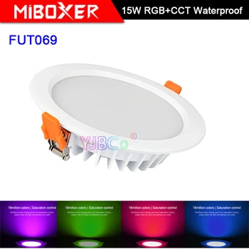 Miboxer Vandeniui 15W RGB+BMT LED Downlight FUT069 Turas AC 100V-240V Pritemdomi belaidžio wifi kontrolės LED Lubų Akiratyje