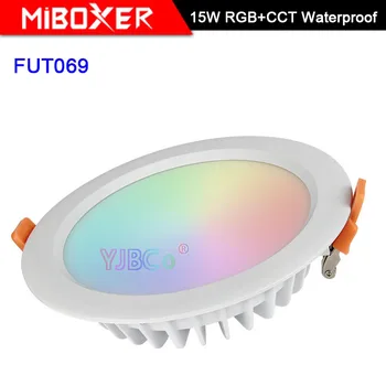 Miboxer Vandeniui 15W RGB+BMT LED Downlight FUT069 Turas AC 100V-240V Pritemdomi belaidžio wifi kontrolės LED Lubų Akiratyje