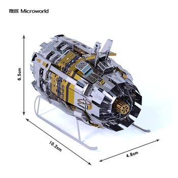 Microworld 2019 modelio 3D metalo įspūdį Galios Variklio, mašina Modelį 