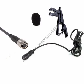 MICWL Pro Lavalier Atvartas, Juoda Kondensatoriaus Mikrofonas Mikrofonas Audio Technica Belaidžio Bodypack Siųstuvas Hirose 4-Pin Plug