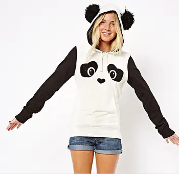 Mielas Panda Hoodies Rudenį Palaidinukė Moterų Megztinis Moteriška Mielas Panda Print Palaidinės Moterims Rudenį Hoodies Traukti Femme