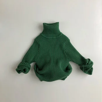 MILANCEL 2021 Vaikai Megztiniai Kietas Mergaičių Megztiniai Trumpas Stiliaus Berniukų Megztinis Golfo Berniukai Trikotažas
