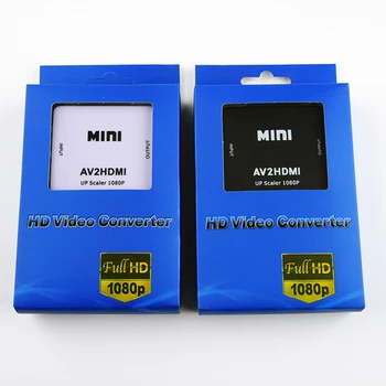 Mini AV ir HDMI Video Converter Box AV2HDMI RCA AV HDMI, CVBS į HDMI Adapteris, HDTV TV PS3, PS4 PC DVD Xbox Projektorius
