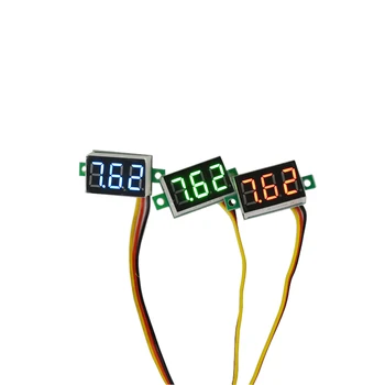Mini Digital Voltmeter Įtampos Testeris, Matuoklis 0.36 Colių 0V-100V LED Ekranas Elektroninis Dalys, Priedai, Digital Voltmeter 6 V 12V