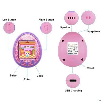 Mini Elektroninių Augintiniai Žaislai 8 Augintinius 1 Virtualus Cyber USB Įkrovimo Micro Pokalbių Pet Žaislas Vaikams, Suaugusiesiems Dovanų