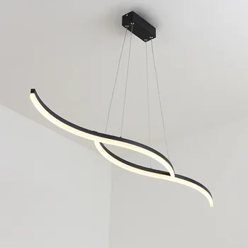 Minimalizmas modernios led sieniniai šviestuvai, valgomasis kambarys, virtuvė, juoda/balta aliuminio Pakabukas lempa, pakabos šviestuvas blizgesio led