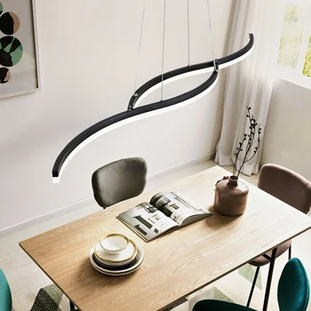 Minimalizmas modernios led sieniniai šviestuvai, valgomasis kambarys, virtuvė, juoda/balta aliuminio Pakabukas lempa, pakabos šviestuvas blizgesio led