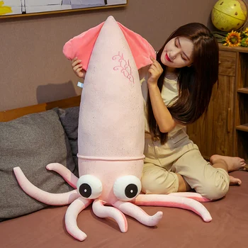 Minkšti, tikroviški Kalmarai Pliušinis Žaislas Įdaryti Jūros gyvūnų Apkabinti plushie pagalvę Modeliavimas aštuonkojai Miega Plauko pagalvę vaikams Mokyklos dovana