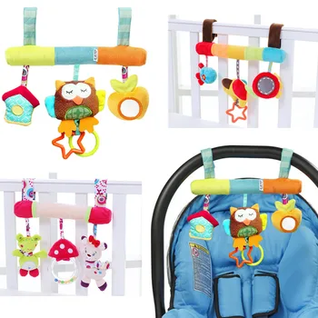 Minkštos Kūdikio Lovelę Lovos, Vežimėlio Žaislas kūdikiui Spiralės 0-12 mėnesių Automobilių Sėdynės Rankšluostį Švietimo Kūdikių Barškučių Žaislas, Žaislai Naujagimiams