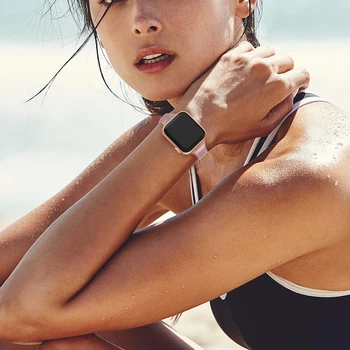 Minkštos TPU Silikono Dirželis Apple Watch band 44mm 40mm iWatch series 5 4 3 2 38mm 42mm 44mm Sporto watchband Pakeitimo apyrankė