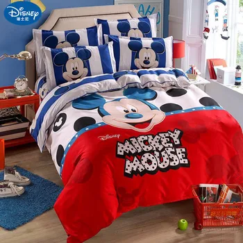 Minnie mouse Patalynės Komplektas Padengti užvalkalas antklodė mickey mouse animacinių filmų Vaikams, patalyne, lova rinkinys Disney Namų tekstilės