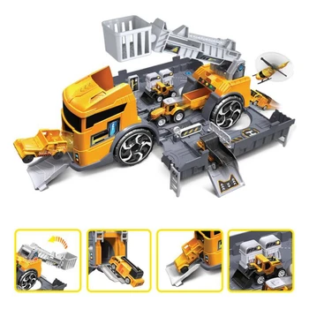 Modeliavimas Kelio Inercijos Vaikų Žaislai, Dėlionės Transporto priemonės Sunkvežimis Automobilio Modelį Deformacijos Gaisro Inžinerijos Transporto priemonių Berniukai Dovana Raudona
