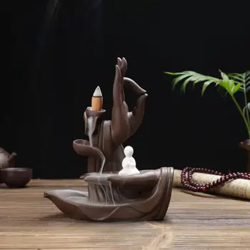 Moliuskui Smilkalų Degiklis Budos Ranka Feng Shui Elegantiškas Lotus Rūkyti Smilkalų Degiklis Savininko Namų Kambarį Apdaila
