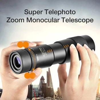 Monokuliariniai Teleskopas 10-300X40MM Kompaktiškas Ištraukiamas Zoom Vandeniui Bak4 Profesinės HD ED Stiklo Su Trikoju Telefono Įrašą