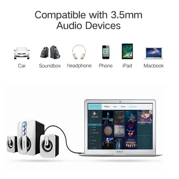 MonsterProlink 3.5 mm Iki 3,5 mm Stereo AUX Audio Kabelis stačiu kampu už Automobilinį telefoną, ipod, MP3 Tablet Ausinių