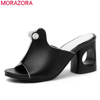 MORAZORA 2020 naujausias moterų sandalai unikalų aikštės aukštakulnius sandalus kniedės vasaros šalis vestuvių bateliai moteris šlepetė didelis dydis 48