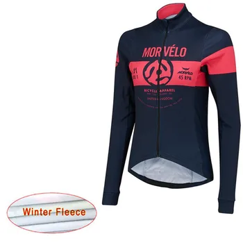 Morvelo 2020 m. Žiemos Dviračių Džersis Moterų Šilumos Vilnos ilgomis Rankovėmis Dviračių Drabužių Vėjo MTB Dviratis Jersey Švarkas Ciclismo