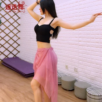 Moterims pilvo šokis hip-skara aikštės spalvotų juosmenį rankšluosčiu pilvo šokio praktika drabužių Y069