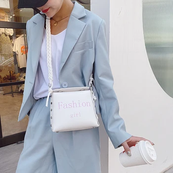 Moteris maišo 2020 populiarus dizaineris naujas mados lady krepšys mados laišką peties maišas PU vientisos spalvos lady mažas kvadratas krepšys
