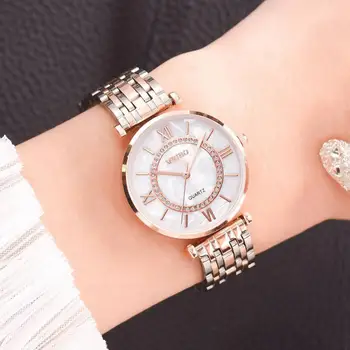 Moterų Laikrodžiai Top Brand Prabangos Diamond Ponios Laikrodžiai Plieno Diržas Moterų Kvarco Žiūrėti Laikrodžiai Moterims reloj mujer