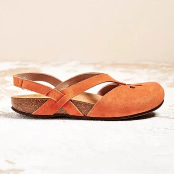Moterų Sandalai Vasarą Retro Bateliai Kabliuko Kilpos Dangtelį Kojų Paplūdimio Sandalias Moterų Komfortą Derliaus Ponios Avalynė 2020 Plus Size 43