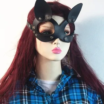 Moterų Sexy Odos Katės Kaukė Naujas Joker Halloween Carnival Šalis 4 Spalvų Akiniai Maskuotis Kamuolys Diamond Catwoman Cosplay Papuošalai