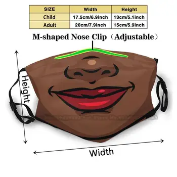 Moterų Veido Piešimo Su Raudonos Lūpos - Apatinės Pusės Susiduria su Naujais 3D Veido Kaukė, Apsauginės Dangos Įrankius, Daugkartinio naudojimo Plaunamas