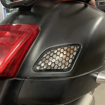 Motociklo Aliuminio priekinis žibintas Net Trim Guard Raštas Lempos Akių Padengti 4pcs Už VESPA GTS 125 250 300 2017 2018 2019 Priedai