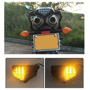 Motociklo LED Uodega Stabdžių Posūkio Signalo Integruotas Šviesos Yamaha FZ600 FZ6 04-08
