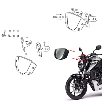 Motociklo Priekinio stiklo honda CB150R CB300R CB250R CB125R 2019-20 prekinis, galinis stiklo priekiniai ekrano cb 300r pertvara nuo vėjo dovana lipdukas