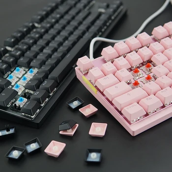 Motospeed K82 Mechaninė Klaviatūra USB Laidinio RGB LED Backlight 87 Klavišus RAUDONAS Jungiklis PUBG Žaidimų Pink Klaviatūros PAS žaidėjus