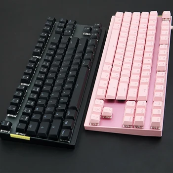 Motospeed K82 Mechaninė Klaviatūra USB Laidinio RGB LED Backlight 87 Klavišus RAUDONAS Jungiklis PUBG Žaidimų Pink Klaviatūros PAS žaidėjus