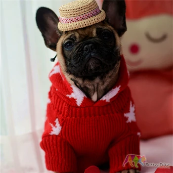 [MPK Šuo Megztiniai] šunelis Žiemos Drabužiai, prancūzų Buldogas Klevas Spausdinimo Megztinis