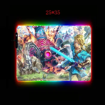 MRG Anime The Legend of Zelda Didelis Gamer Žaidimų Pelės mygtukai RGB spalvinga Apšvietimu Mat Pelės Kilimas Kompiuterių priedai pagalvėlės