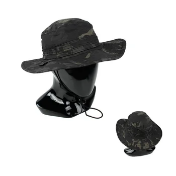 Multicam Black vyriški Taktinis Kibiro Kepurę su plačiais kraštais krašto MCBK armijos, Suapvalinti kraštais Saulės Boonies skrybėlę Lauko Camo kibiro kepurę