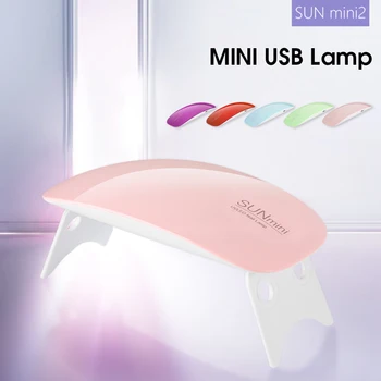 Nagų Lempa 6w Manikiūro UV LED Nagų Lempa Nagų Dailės USB Nagų Džiovintuvas, Džiovinimo Gel Polish Laku, Hibridinis Mini Ledo Lempos