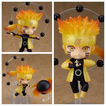 Naruto Sage Mode Statula PVC Veiksmų Skaičius, 100mm 1273# Q. ver Anime Naruto Shippuden Statulėlės, Kolekcines, Modelis Žaislas
