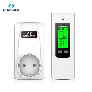 Nashone Šildymo Termostatas 220V Temperatūros Reguliatorius Skaitmeninis Termostatas, LCD Nuotolinio valdymo kištukinis lizdas su termostatas su grindų