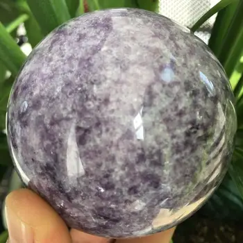 Natūralaus krištolo rutulį violetinė sfera lepidolite kamuolys namų puošybai 5.5-6cm
